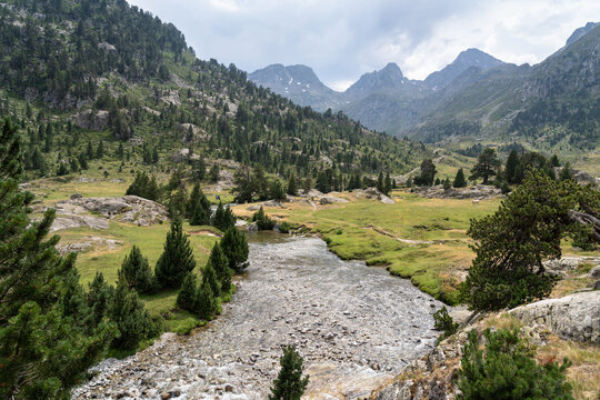 River near Refuge Wallon, in the French Pyrenees, on the fampus HRP trekking.