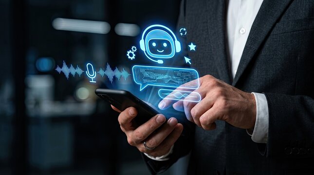 AI Chatbot Interaction on Smartphone