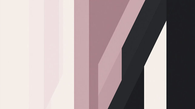Abstract Geometric Background with Pink and Black Shapes