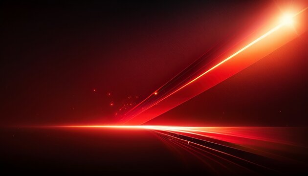 abstract dark background with a glowing red light flare or beam emerging from the corner creating a mysterious and intense atmospheric effect