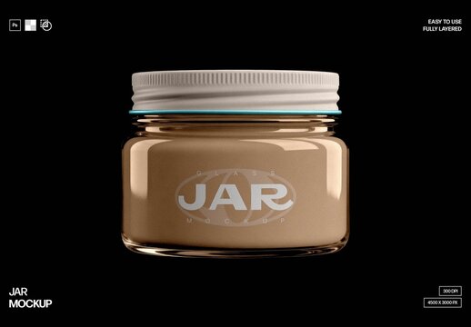 Jar Mockup For Branding And Packaging Design