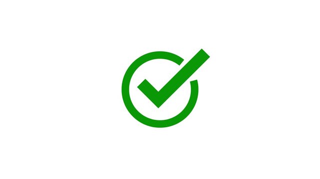 Check mark icon animation .tick mark or right sign .
