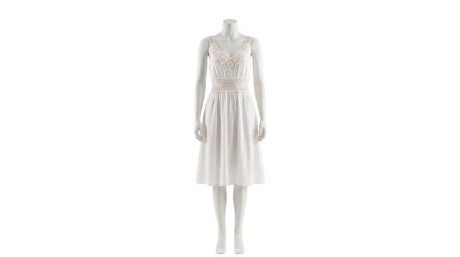 White lace bodice sleeveless dress in stock_photo_29.jpg