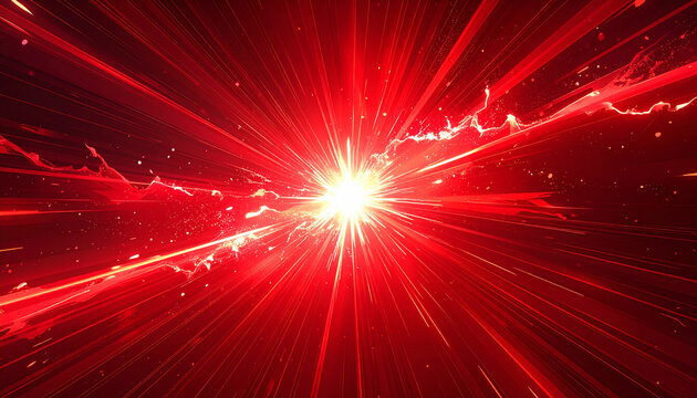 Brilliant Red Light Explosion