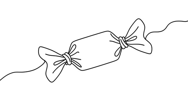 Candy wrapper illustration on white background.