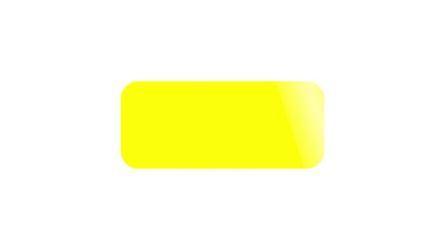 Yellow Glossy Rounded Rectangle Button Animation with Shiny Surface and Light Reflection Effect, Suitable for User Interface, Call to Action, Navigation and Interactive Elements, Smooth Motion Graphic