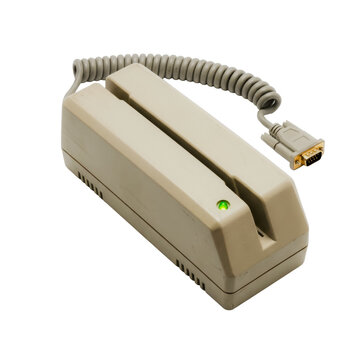 Magnetic card reader with green status light