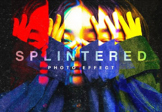 Splintered Crystal Effect For Poster And Social Media Design