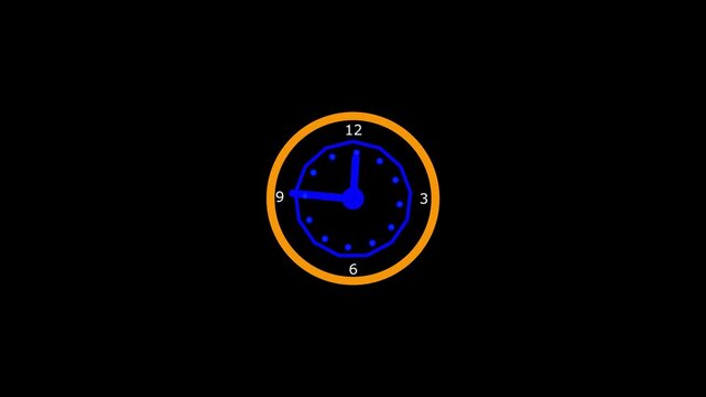 Abstract glowing clock faces with rotating hands on black background symbolizing time passing