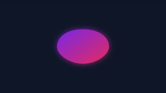 Neon gradient oval shape pulsing motion background, abstract glowing purple and pink light effect for modern digital and animation 4k