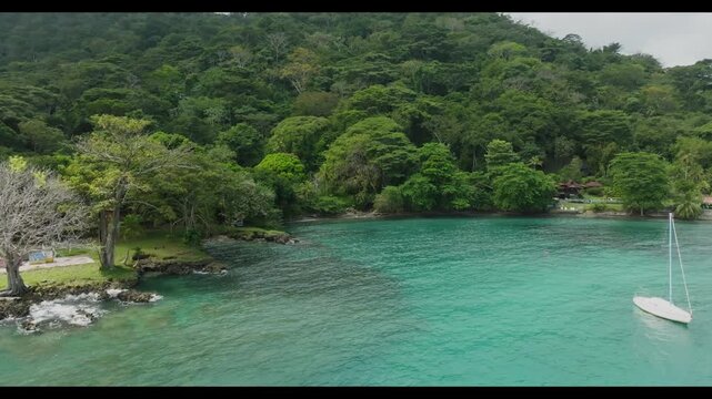 aguacate bay wild tropical beach in capurgana choco colombia caribean coast