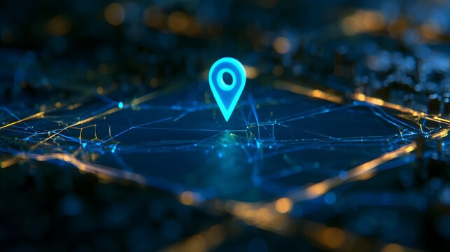 Vivid glowing map pin for presentation / 発表向けに鮮やかに描いた光る地図ピン