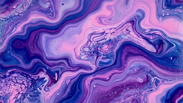 Soft purple and lilac liquid marble background featuring intricate cell texture and smooth fluid movement
