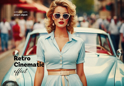 Retro Cinematic Photo Effect