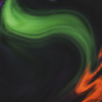 Granular obsidian canvas featuring a luminous, corrugated lime-green wave sweeping past subtle amethyst hues, contrasting with a molten, rippled