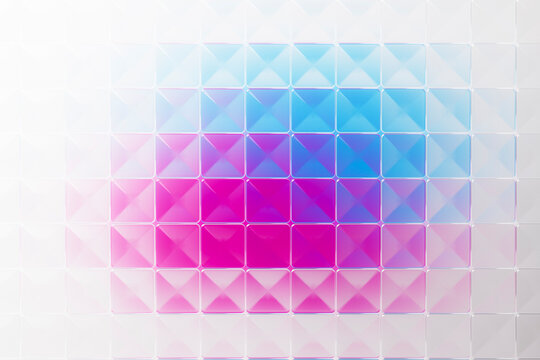 3D Glass Pink Gradient