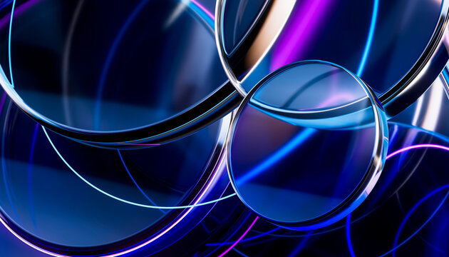 3D Glass Circular Portal