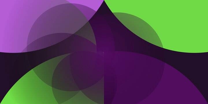 Abstract purple and green geometric circle pattern