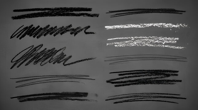 Artistic charcoal and pencil stroke textures.
