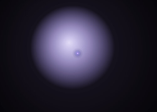 Abstract digital art featuring a glowing purple sphere with a bright central point of light on a dark background, creating a cosmic or ethereal effect isolated on transparent background