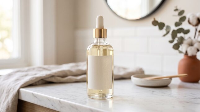 spa still life with essential oils