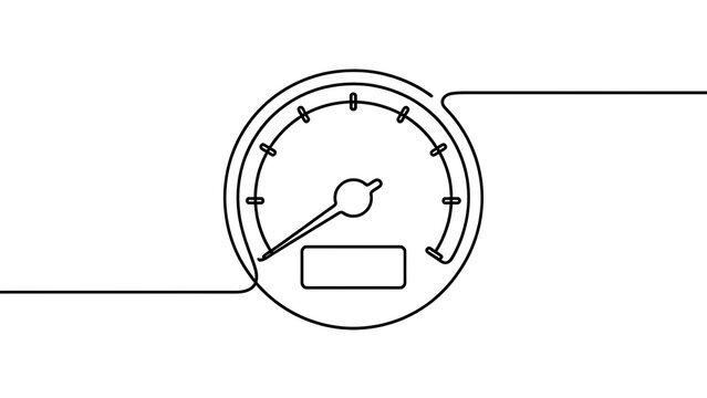 Speedometer gauge icon on white background.