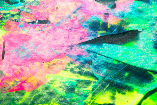 Bright scraped paint acrylic abstract colours for background