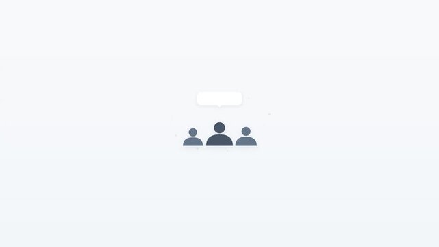 Minimalist 3D animation of a business team meeting around a table with glowing rating stars above, symbolizing customer feedback and corporate success