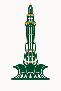Menar e Pakistan silhouette vector