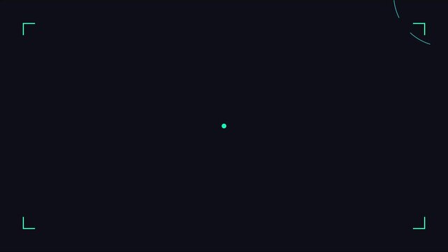 Digital camera viewfinder overlay with auto focus reticle and targeting hud for cinematic ui and sci-fi interface animation 4k