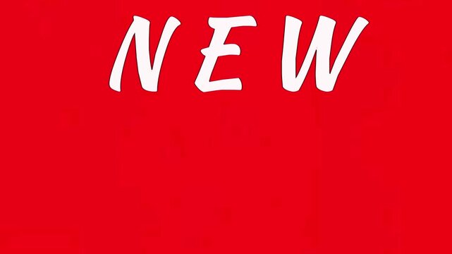Text NEW, dynamic beautiful footage. Sticker animation for trade, advertising.