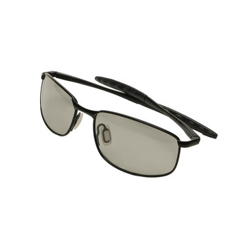 Professional studio shot of men active eyewear accessory. Clean transparent file png design element of rectangular sun glasses for collage layout, branding and advertising mockup.