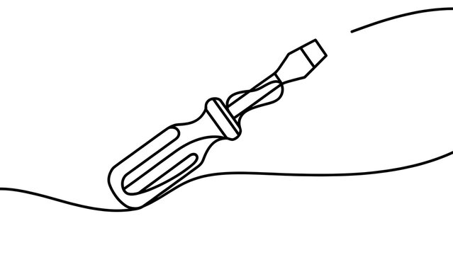 Screwdriver illustration on white background.