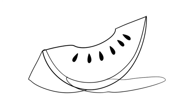 Watermelon slice illustration on white background.
