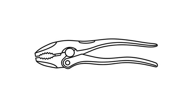 Pliers tool illustration on white background.