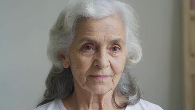 A timeline of the aging process from a young girl to an elderly woman