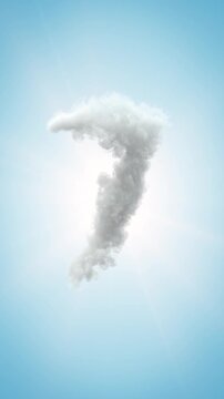 Smoke And Clouds Countdown From 10 To 0 On Sky Background
Animated vertical countdown from 10 to 0 with clouds smoky numbers revealing on blue sky background
