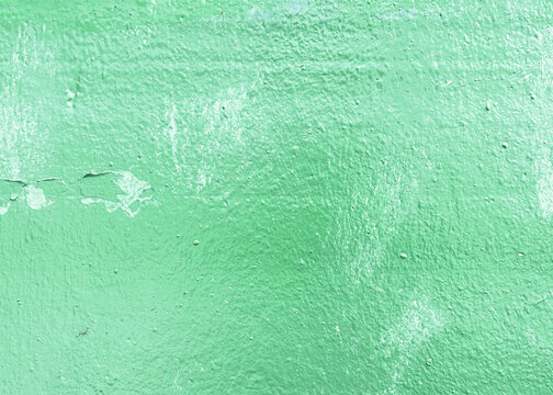 Rough Green Painted Wall Background