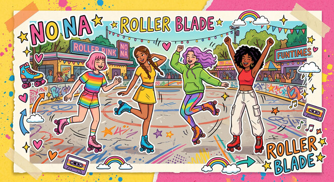 No Na Roller Blade Animated Scene