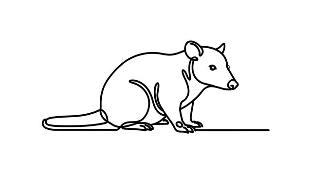 Cute quokka illustration on white background.