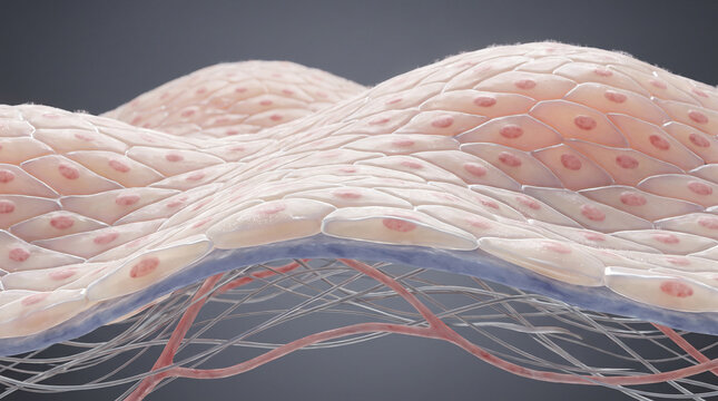 Ultra Realistic Endocardial Endothelial Surface Microarchitecture Scientific Beauty Human Heart Inner Lining Background