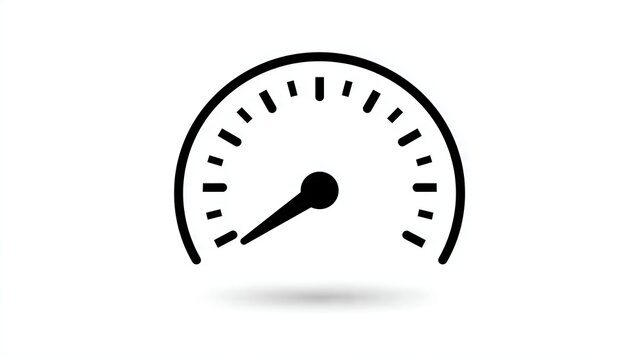 Speedometer gauge icon on white background.