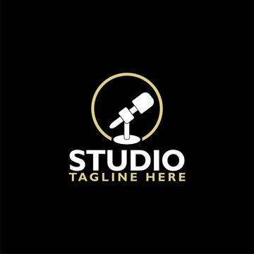 Studio logo icon isolated on black background