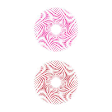 Abstract Pink and Red Swirling Dotted 