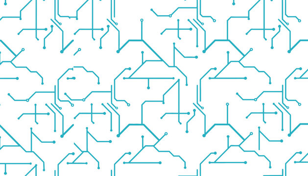 Circuit pattern blue technology background digital lines connection