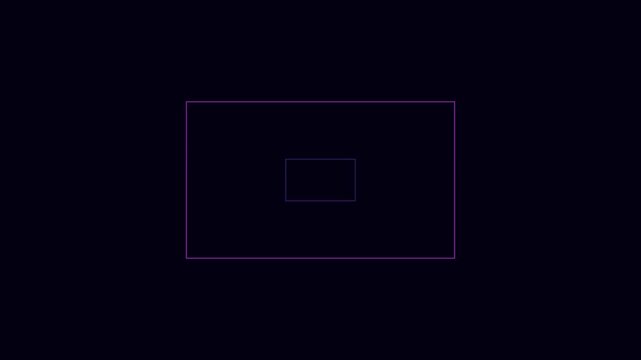 Minimalist neon rectangles pulsing motion animation 4k background, in purple and, black