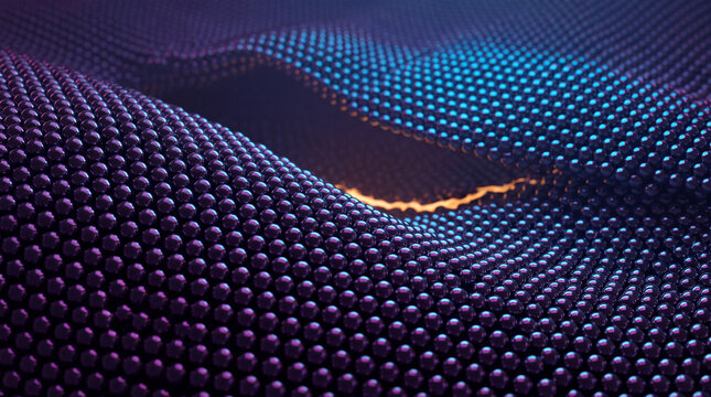 Radiant portal of rainbow-toned spheres against a starry void