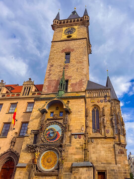 Exploring sights in Prague Czech Republic on a sunny afternoon