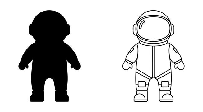Astronaut and Monkey Vector Illustrations for Space Exploration Concepts