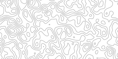 Modern abstract geographic contour line background, curved elevation bands across the surface, for wallpaper, poster and branding. © RASEL
